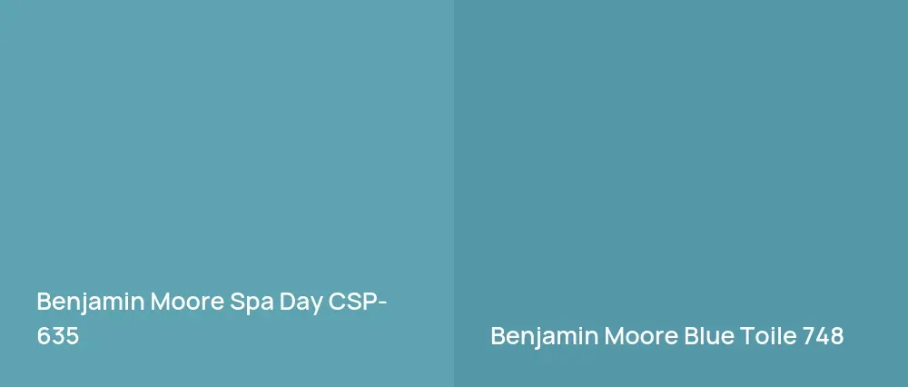 Benjamin Moore Spa Day CSP-635 vs Benjamin Moore Blue Toile 748