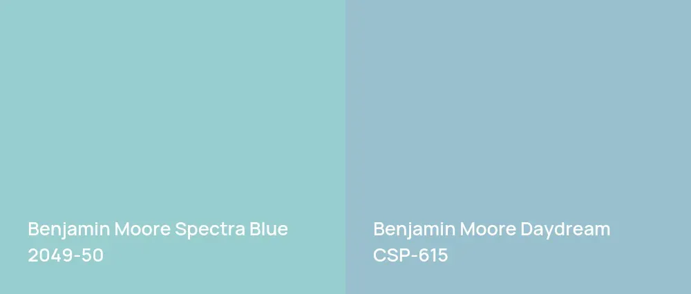 Benjamin Moore Spectra Blue 2049-50 vs Benjamin Moore Daydream CSP-615