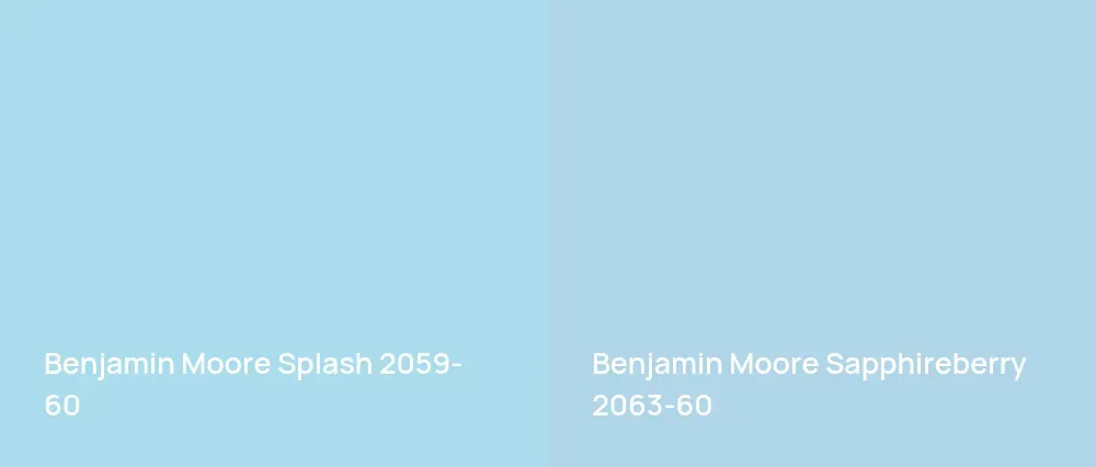 Benjamin Moore Splash 2059-60 vs Benjamin Moore Sapphireberry 2063-60