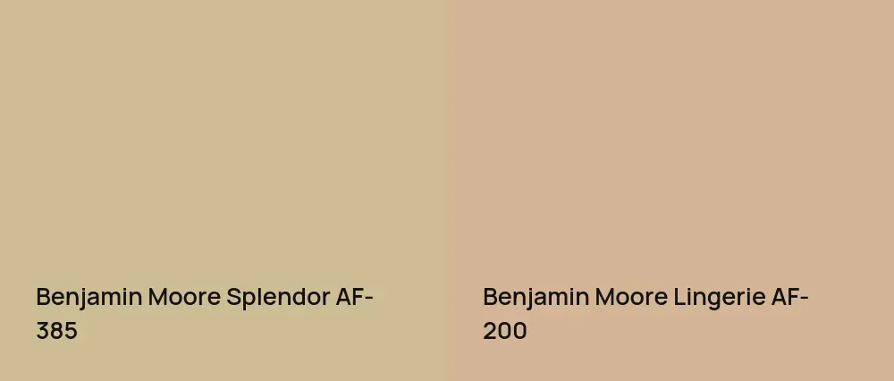 Benjamin Moore Splendor AF-385 vs Benjamin Moore Lingerie AF-200