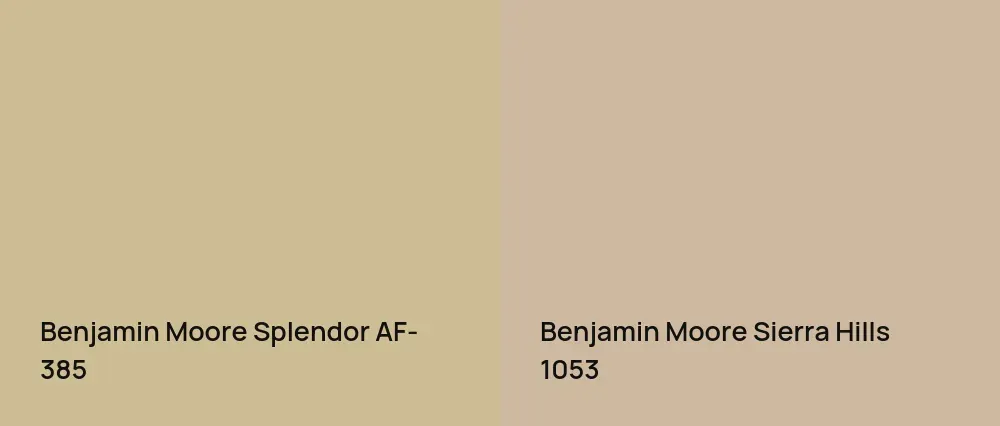 Benjamin Moore Splendor AF-385 vs Benjamin Moore Sierra Hills 1053