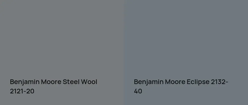 Benjamin Moore Steel Wool 2121-20 vs Benjamin Moore Eclipse 2132-40