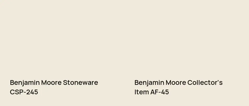 Benjamin Moore Stoneware CSP-245 vs Benjamin Moore Collector's Item AF-45