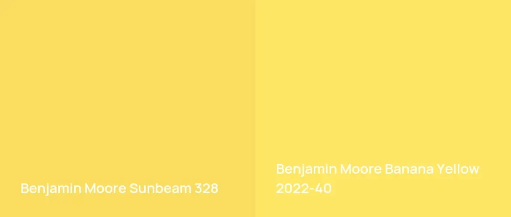 Benjamin Moore Sunbeam 328 vs Benjamin Moore Banana Yellow 2022-40