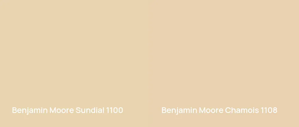 Benjamin Moore Sundial 1100 vs Benjamin Moore Chamois 1108