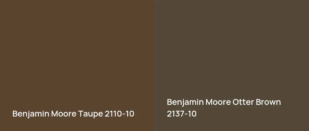 Benjamin Moore Taupe 2110-10 vs Benjamin Moore Otter Brown 2137-10