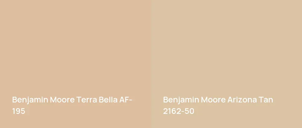 Benjamin Moore Terra Bella AF-195 vs Benjamin Moore Arizona Tan 2162-50