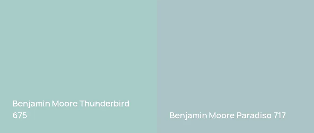 Benjamin Moore Thunderbird 675 vs Benjamin Moore Paradiso 717