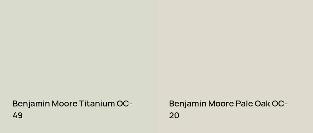 Benjamin Moore Titanium OC-49 vs Benjamin Moore Pale Oak OC-20