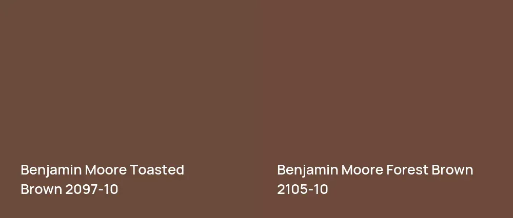 Benjamin Moore Toasted Brown 2097-10 vs Benjamin Moore Forest Brown 2105-10