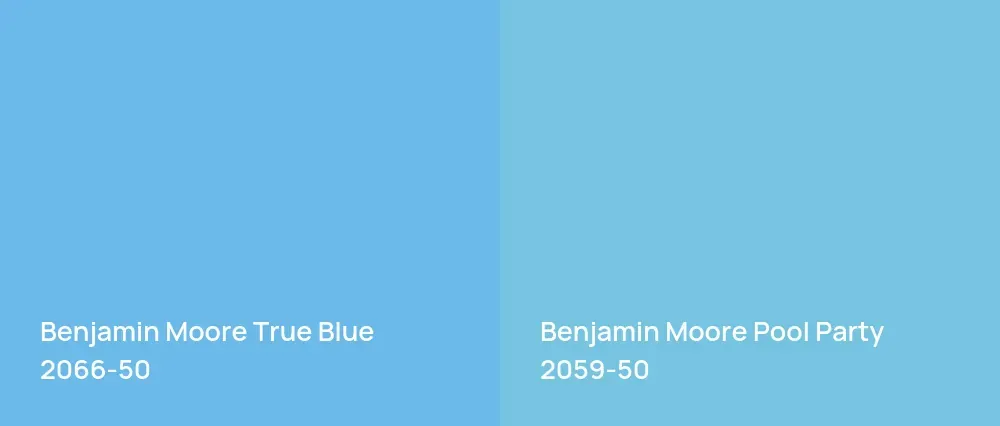 Benjamin Moore True Blue 2066-50 vs Benjamin Moore Pool Party 2059-50