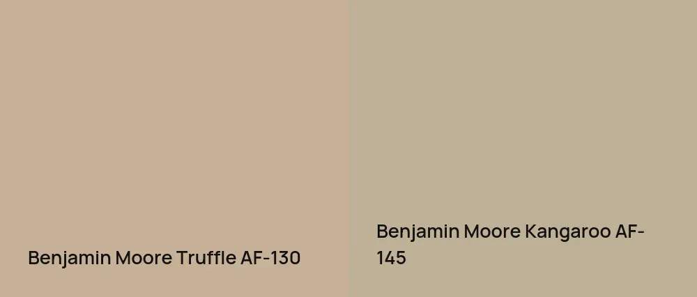 Benjamin Moore Truffle AF-130 vs Benjamin Moore Kangaroo AF-145