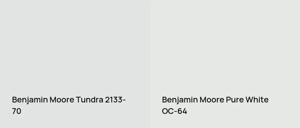 Benjamin Moore Tundra 2133-70 vs Benjamin Moore Pure White OC-64