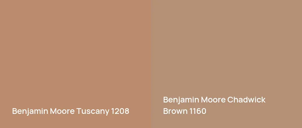 Benjamin Moore Tuscany 1208 vs Benjamin Moore Chadwick Brown 1160