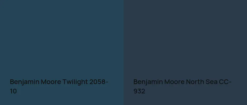 Benjamin Moore Twilight 2058-10 vs Benjamin Moore North Sea CC-932