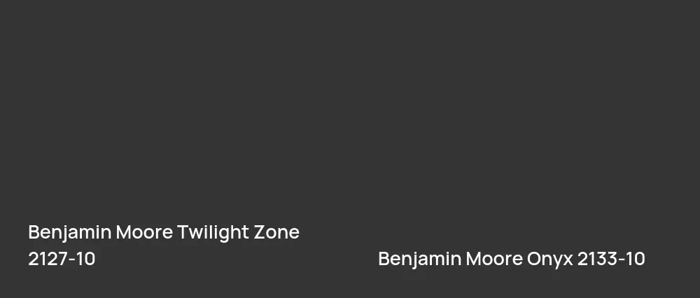Benjamin Moore Twilight Zone 2127-10 vs Benjamin Moore Onyx 2133-10