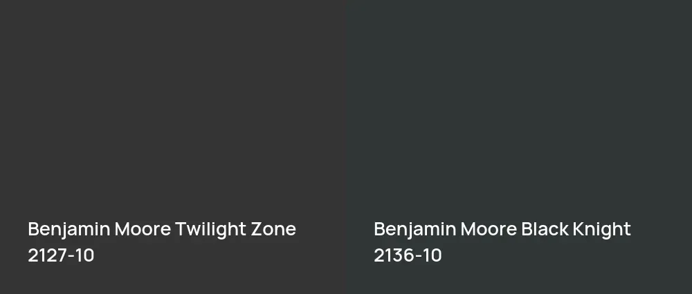 Benjamin Moore Twilight Zone 2127-10 vs Benjamin Moore Black Knight 2136-10