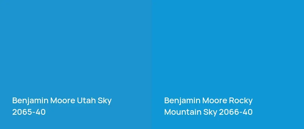 Benjamin Moore Utah Sky 2065-40 vs Benjamin Moore Rocky Mountain Sky 2066-40