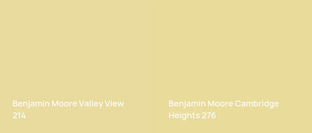 Benjamin Moore Valley View 214 vs Benjamin Moore Cambridge Heights 276
