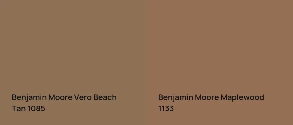 Benjamin Moore Vero Beach Tan 1085 vs Benjamin Moore Maplewood 1133