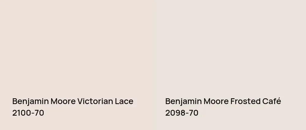 Benjamin Moore Victorian Lace 2100-70 vs Benjamin Moore Frosted Café 2098-70