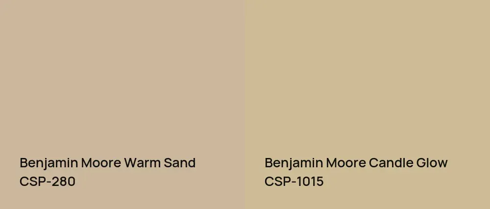 Benjamin Moore Warm Sand CSP-280 vs Benjamin Moore Candle Glow CSP-1015
