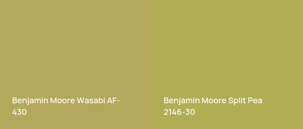Benjamin Moore Wasabi AF-430 vs Benjamin Moore Split Pea 2146-30