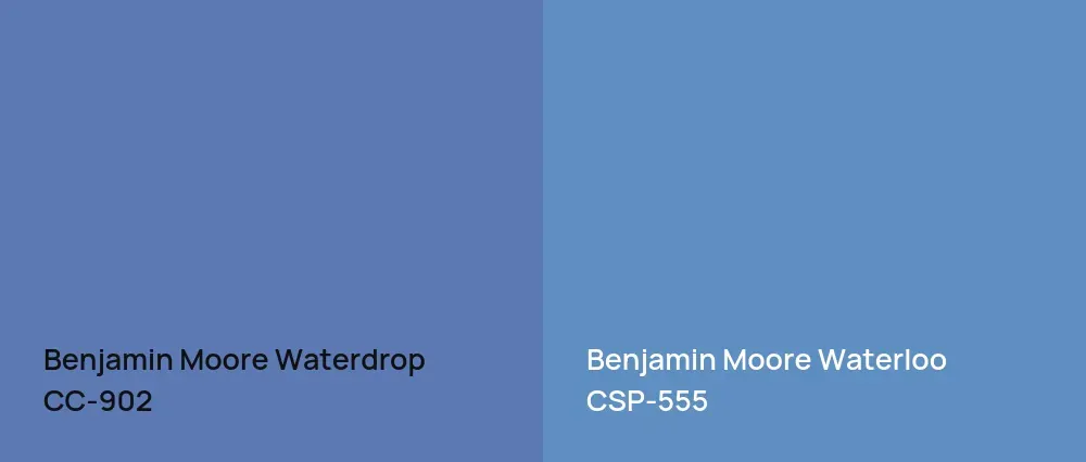 Benjamin Moore Waterdrop CC-902 vs Benjamin Moore Waterloo CSP-555