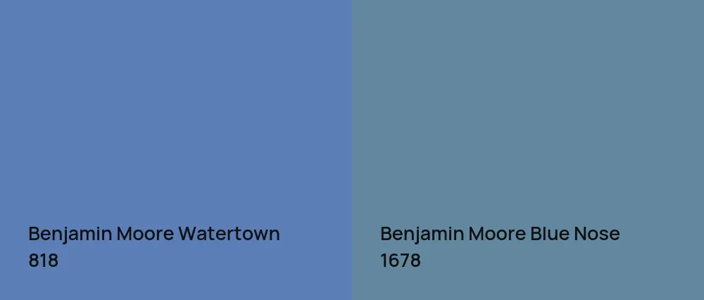 Benjamin Moore Watertown 818 vs Benjamin Moore Blue Nose 1678