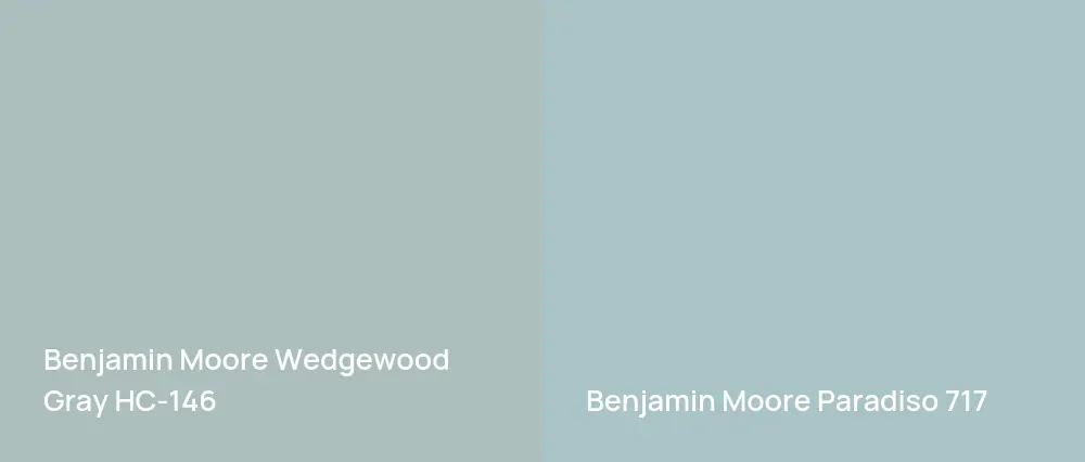 Benjamin Moore Wedgewood Gray HC-146 vs Benjamin Moore Paradiso 717