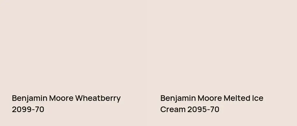 Benjamin Moore Wheatberry 2099-70 vs Benjamin Moore Melted Ice Cream 2095-70