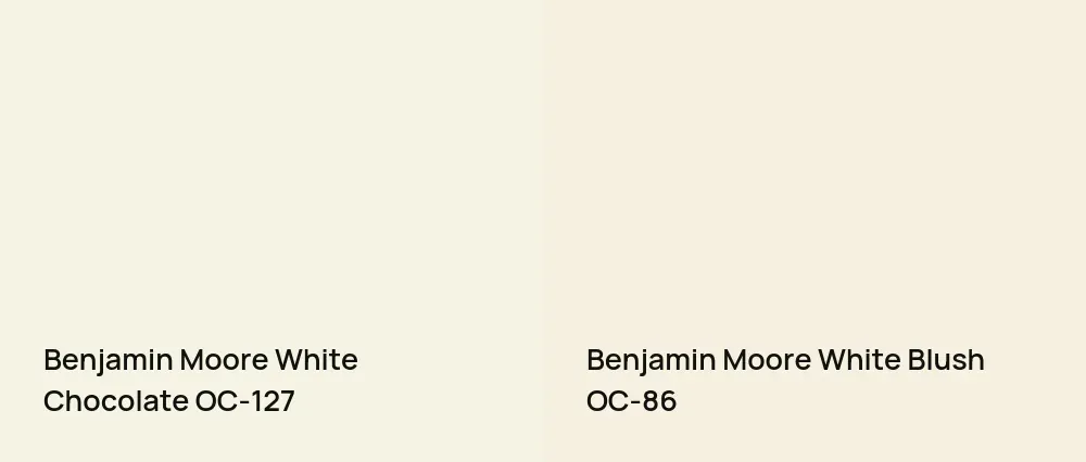 Benjamin Moore White Chocolate OC-127 vs Benjamin Moore White Blush OC-86