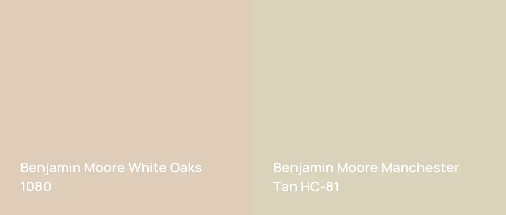 Benjamin Moore White Oaks 1080 vs Benjamin Moore Manchester Tan HC-81