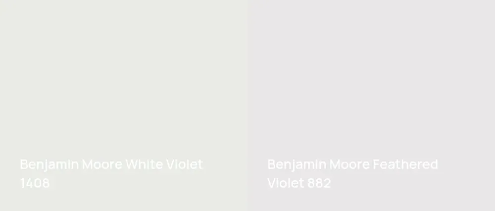 Benjamin Moore White Violet 1408 vs Benjamin Moore Feathered Violet 882