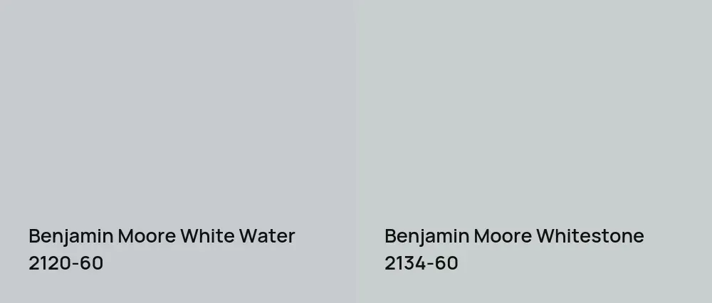 Benjamin Moore White Water 2120-60 vs Benjamin Moore Whitestone 2134-60