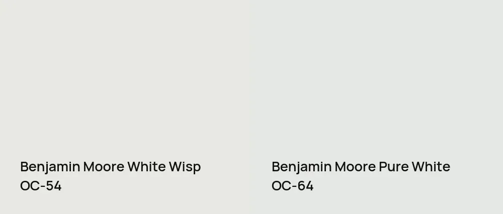 Benjamin Moore White Wisp OC-54 vs Benjamin Moore Pure White OC-64