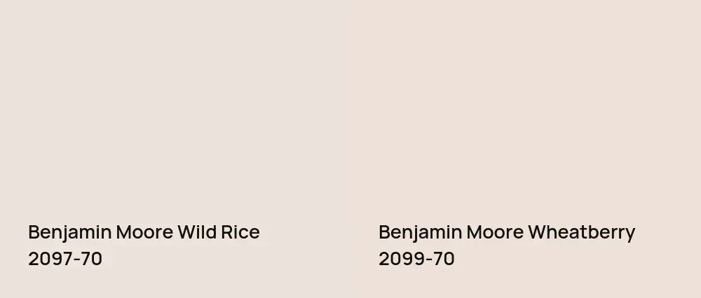 Benjamin Moore Wild Rice 2097-70 vs Benjamin Moore Wheatberry 2099-70