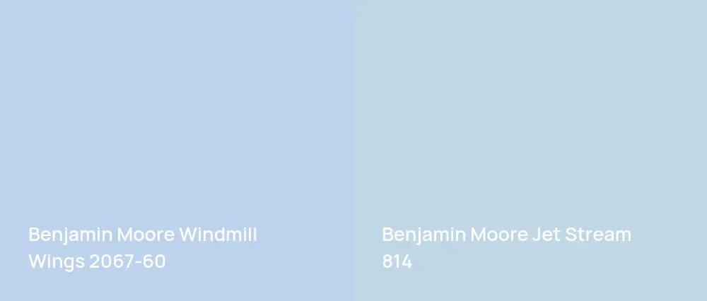 Benjamin Moore Windmill Wings 2067-60 vs Benjamin Moore Jet Stream 814
