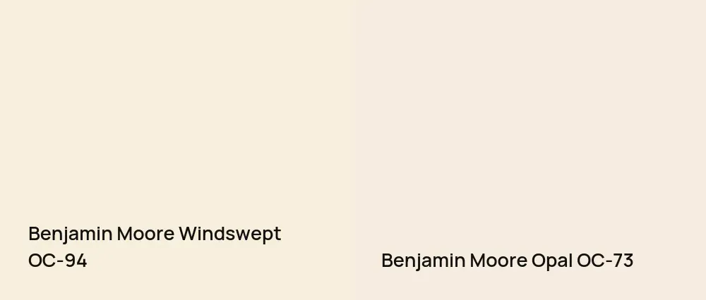 Benjamin Moore Windswept OC-94 vs Benjamin Moore Opal OC-73
