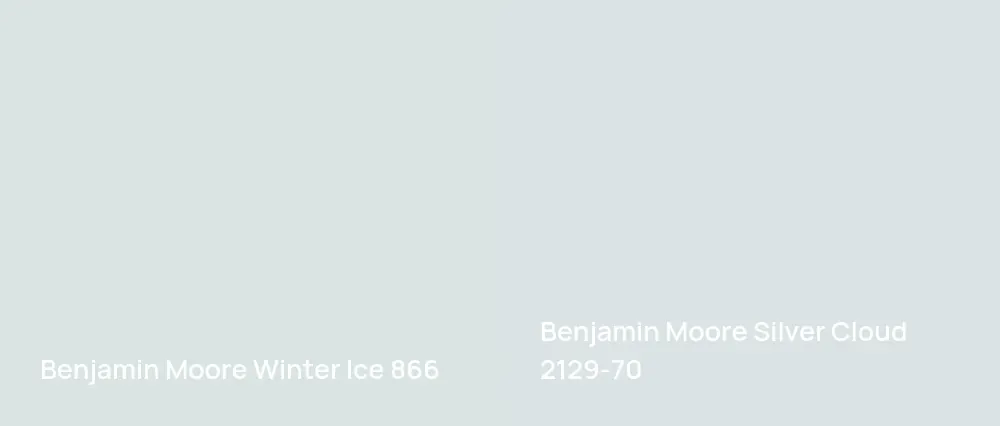 Benjamin Moore Winter Ice 866 vs Benjamin Moore Silver Cloud 2129-70