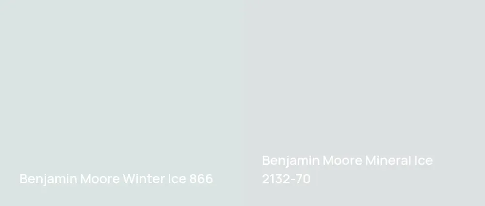 Benjamin Moore Winter Ice 866 vs Benjamin Moore Mineral Ice 2132-70