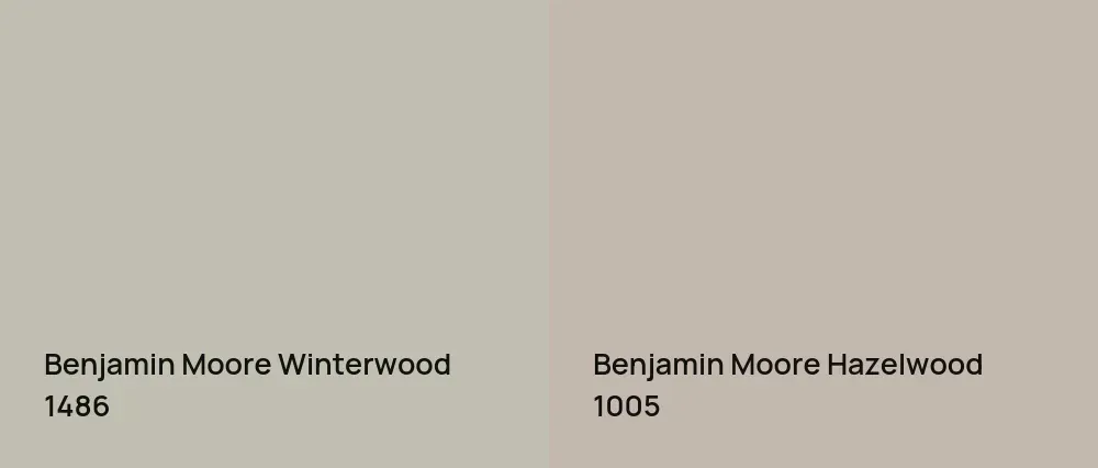 Benjamin Moore Winterwood 1486 vs Benjamin Moore Hazelwood 1005