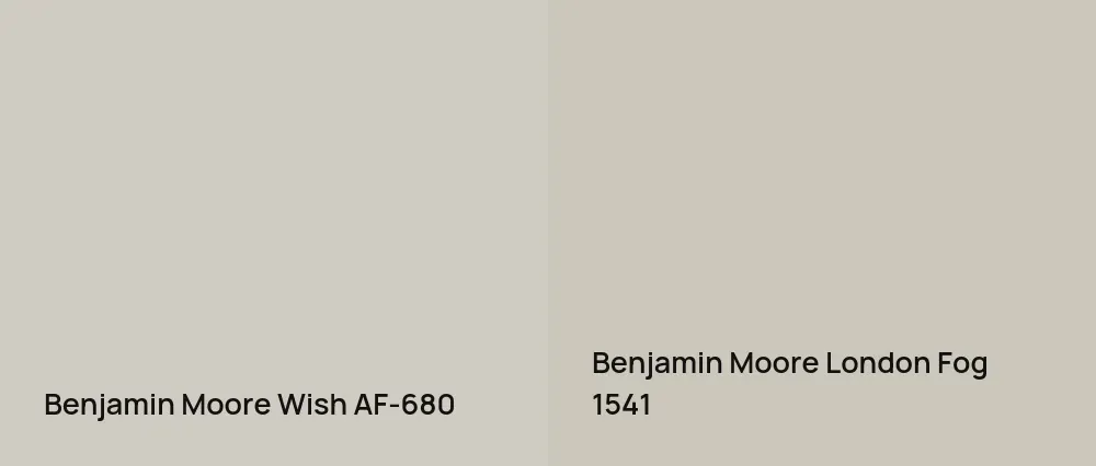 Benjamin Moore Wish AF-680 vs Benjamin Moore London Fog 1541
