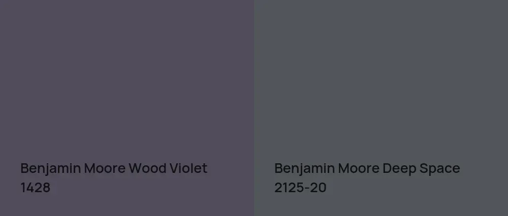 Benjamin Moore Wood Violet 1428 vs Benjamin Moore Deep Space 2125-20
