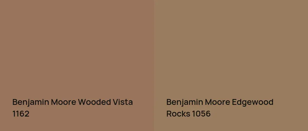Benjamin Moore Wooded Vista 1162 vs Benjamin Moore Edgewood Rocks 1056