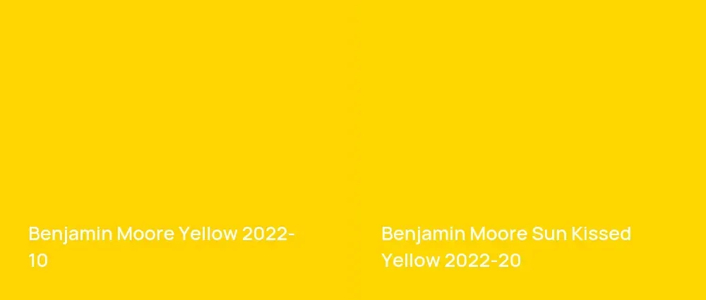 Benjamin Moore Yellow 2022-10 vs Benjamin Moore Sun Kissed Yellow 2022-20