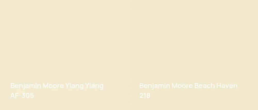 Benjamin Moore Ylang Ylang AF-305 vs Benjamin Moore Beach Haven 218