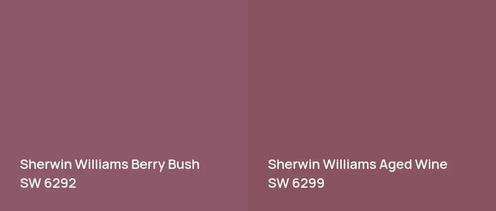 Sherwin Williams Berry Bush SW 6292 vs Sherwin Williams Aged Wine SW 6299