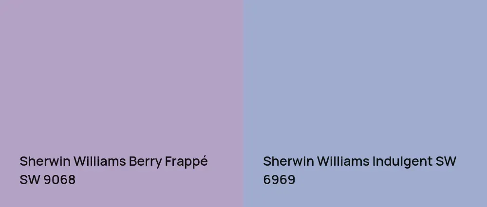 Sherwin Williams Berry Frappé SW 9068 vs Sherwin Williams Indulgent SW 6969