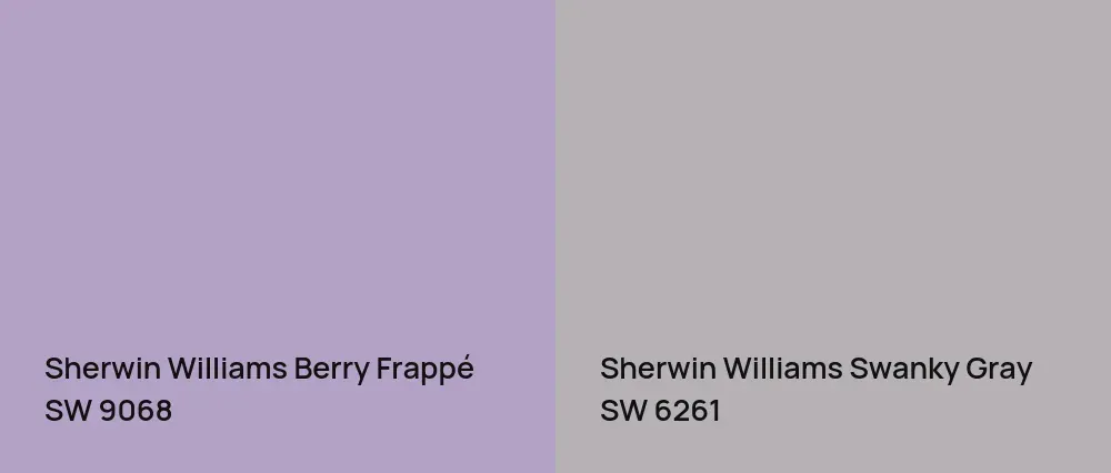 Sherwin Williams Berry Frappé SW 9068 vs Sherwin Williams Swanky Gray SW 6261